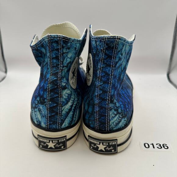 CONVERSE Men's 10.5 1970s Animal Print Chuck Blue White - Picture 4 of 8